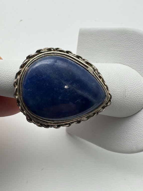 Sterling Silver Lapis Ring - image 1