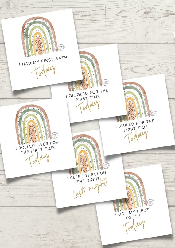 Baby Accessories Baby Milestone Cards Rainbow Set of 30 Accessories ...