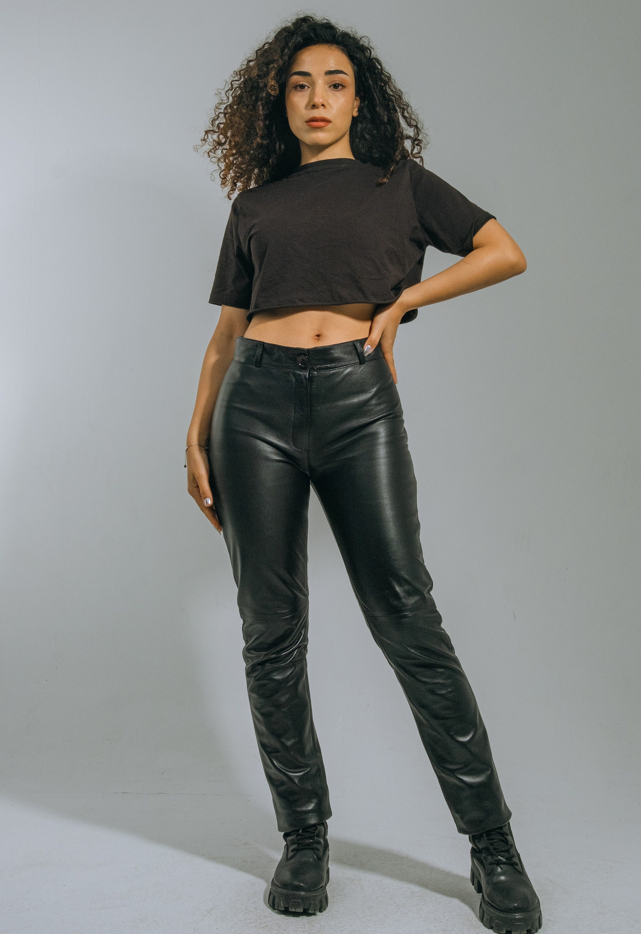 Perfect Fit Leather Pants for Woman Black Genuine Leather Leggings Are