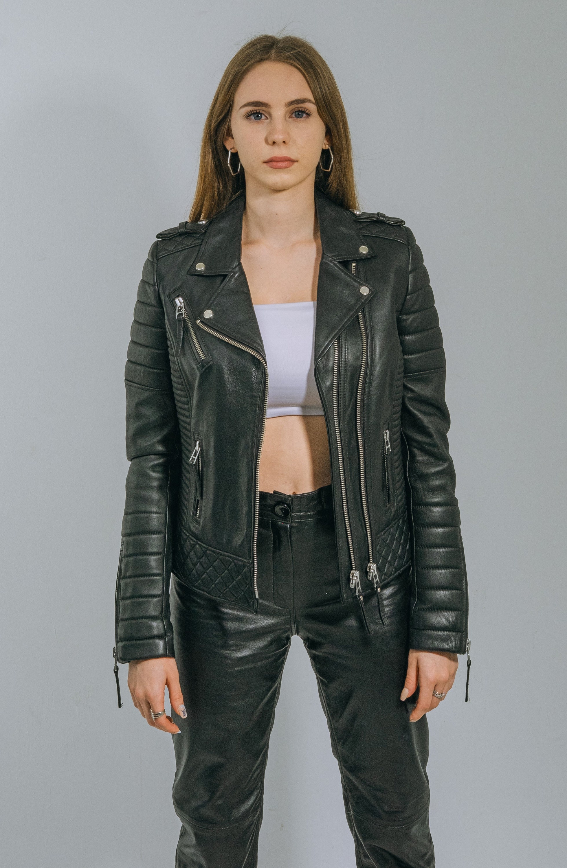 ◆DEINET◆ RACING BIKER LEATHER JACKET IN BLACK KDTJI4F8211 1024x1024-Women-Moto-Black-