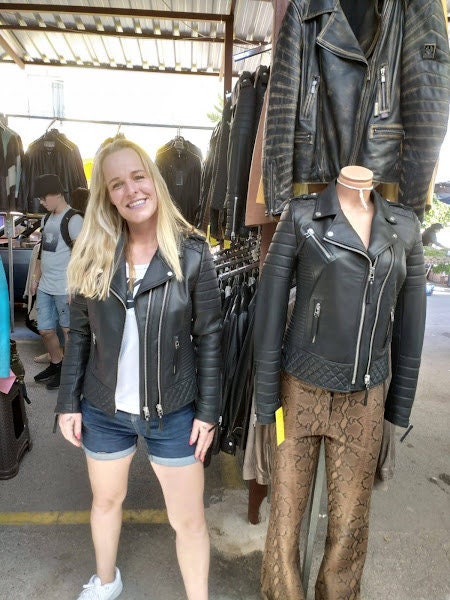 Handmade Black Lamb Leather Biker Jacket: Women's Moto Style - Etsy