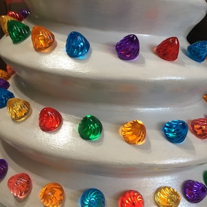 Swirl Gumdrop Jewel Tone Bulbs for Ceramic Trees, New