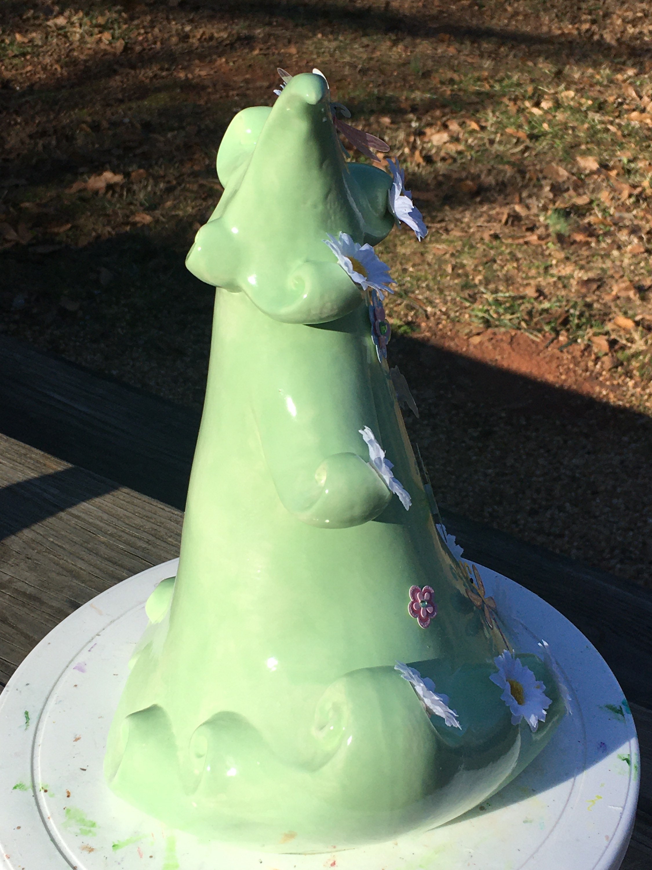 Ceramic Jolly Tree Finished Spring Green W/spring Decor Etsy