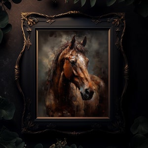 Horse Portrait | Horse Painting | Oil Painting | Wall Art | Matte Print | 11x14,18x24