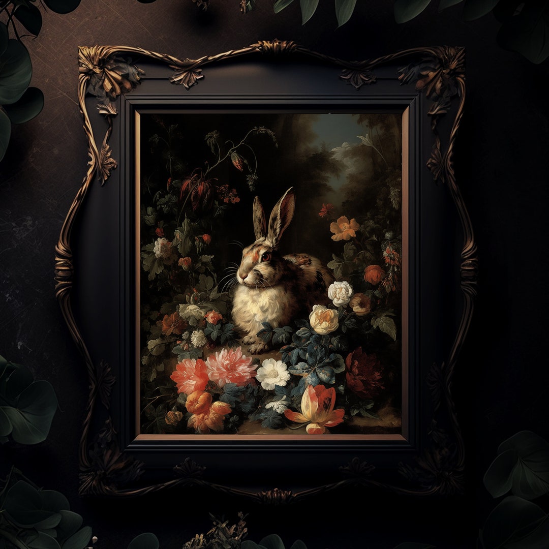 Rabbit in the Garden | Rabbit Painting | Oil Painting | Wall Art ...