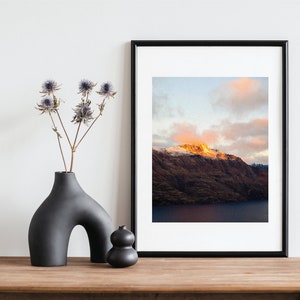 New Zealand Mountain Wall Art | Queenstown New Zealand Print | Landscape Print