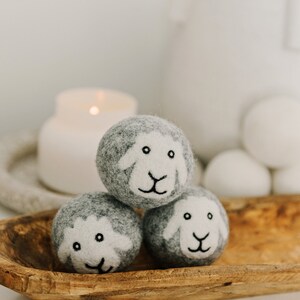 Eco-Friendly Smart Sheep 6-Pk 100% Premium Wool Dryer Balls Extra Large Reusable & Natural Handmade Bestseller image 3