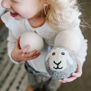 Eco-Friendly Smart Sheep 6-Pk 100% Premium Wool Dryer Balls Extra Large Reusable & Natural Handmade Bestseller image 6