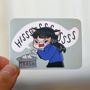 UCSD Raccoon Girl &quot;Trash&quot; Sticker