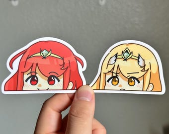 Pyra & Mythra Anime Peeker Stickers