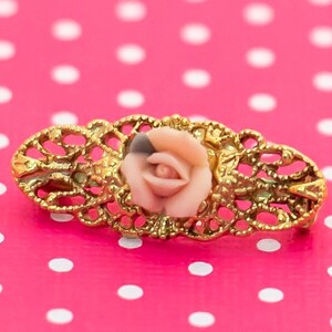 Vintage Blooming Rose Brooch - P4