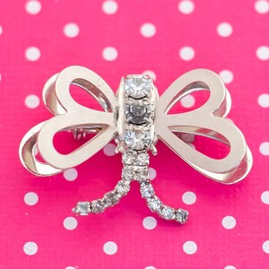 Vintage Silver Tone Butterfly Silhouette Brooch - P18