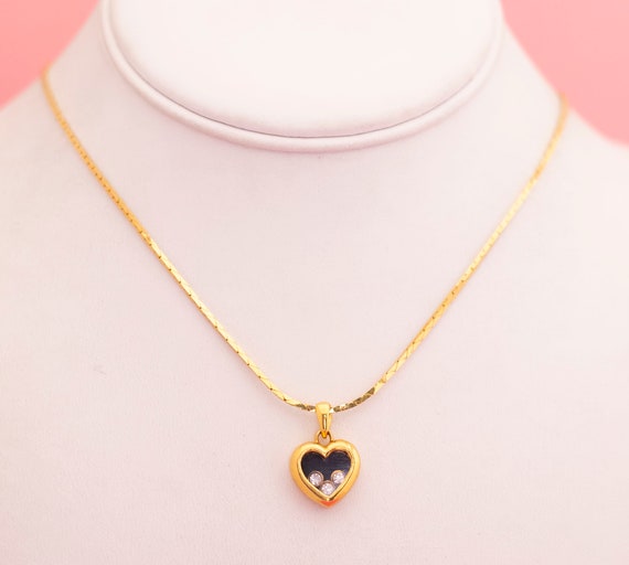 Vintage Victorian Heart Love Necklace by Avon 19 … - image 2