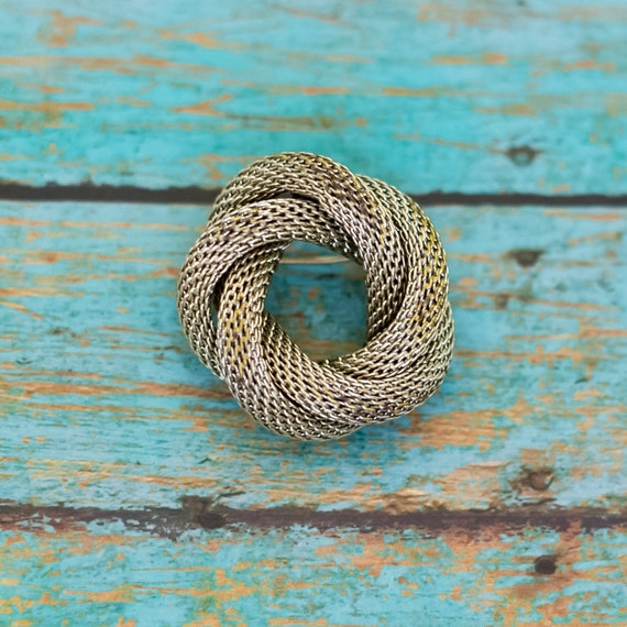 Vintage Spiral Tangled Twist Chains Light Gold Tone B… Gem