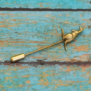 Vintage Goldfarbener Känguru Entzückender Stick Pin - P26