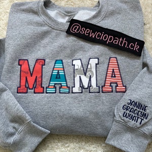 Custom Mama Baby Keepsake Outfit | Baby Onesie Outfit Mama Embroidered Sweater | Mom Keepsake Crewneck | Gift for Mom | Mother&#39;s Day Gift