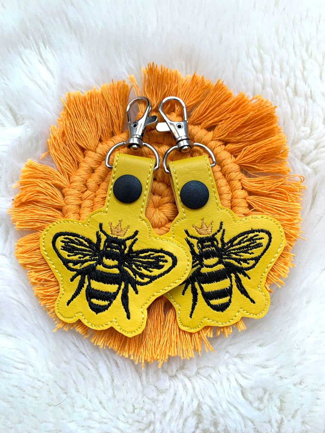 Queen Bee Keychain, Bee Keychain, Gift for Him Her They Girls Boys