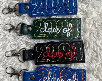 Grad Gift, Graduation Keychain, 2024 Grad Gift, Gift for Graduation, Custom Grad Gift, Class of 2024 keychain, Custom Keychain