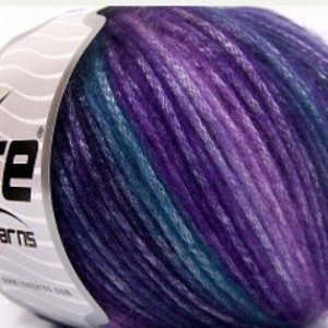 Ice Yarns Picasso Purple -50gr per skein, 125yd per skein, 8-skeins 1-pk Self-striping yarn, Gorgeous colors
