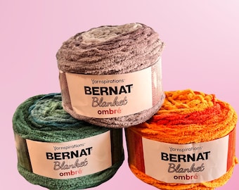 Bernat Blanket Ombre Yarn, Sinfully Soft Color Phasing