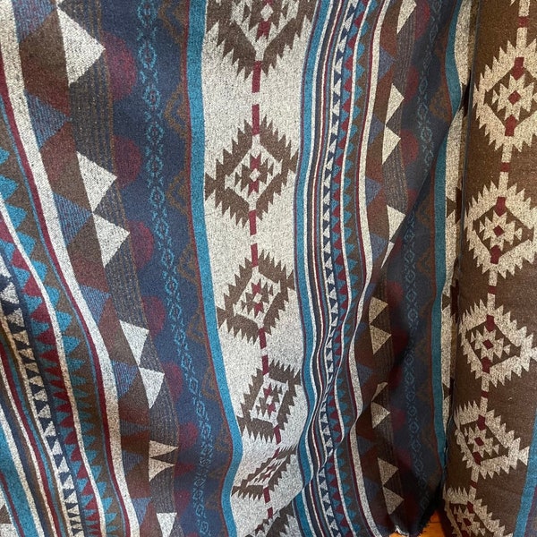 Southwest fabric #45 by meter  southwestern,  blanket, throw, western, Upholstery Aztec, coat, poncho, Native American,