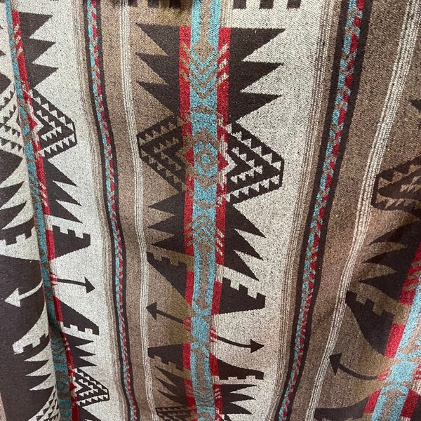 Southwest fabric #4 by meter  southwestern,  blanket, throw, western, Upholstery Aztec, coat, poncho, Native American,