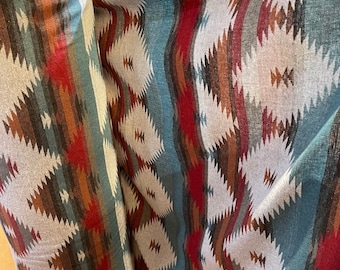 Tissu sud-ouest n° 10 au mètre sud-ouest, couverture, jeté, western, ameublement aztèque, manteau, poncho, amérindien,