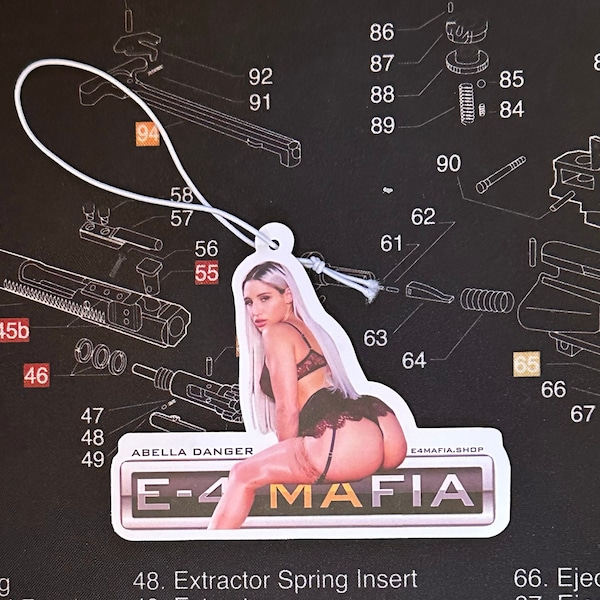 E-4 MAFIA Brazzers-Style Car Freshener - Abella Danger - Bold Military-Inspired Air Freshener