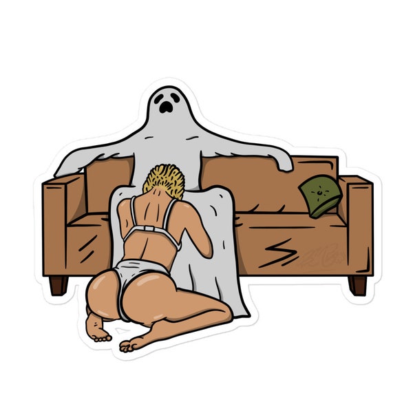 Boo Job Whimsical Ghost Sticker, hard hat stickers, ghost sticker, vinyl sticker, spooky season stickers  - Humorous Ghost Design,