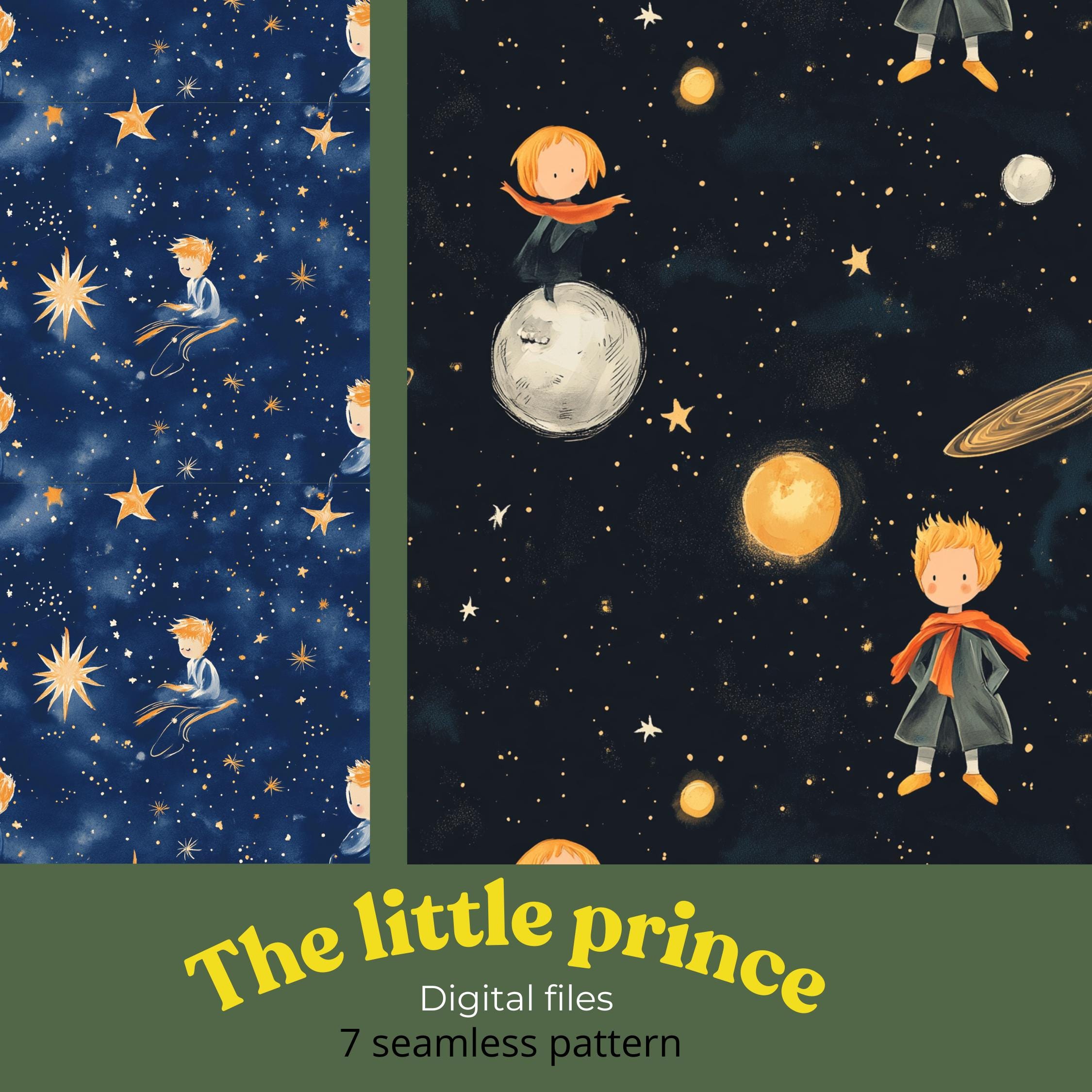 The Little Prince Seamless Pattern Digital Paper - Etsy