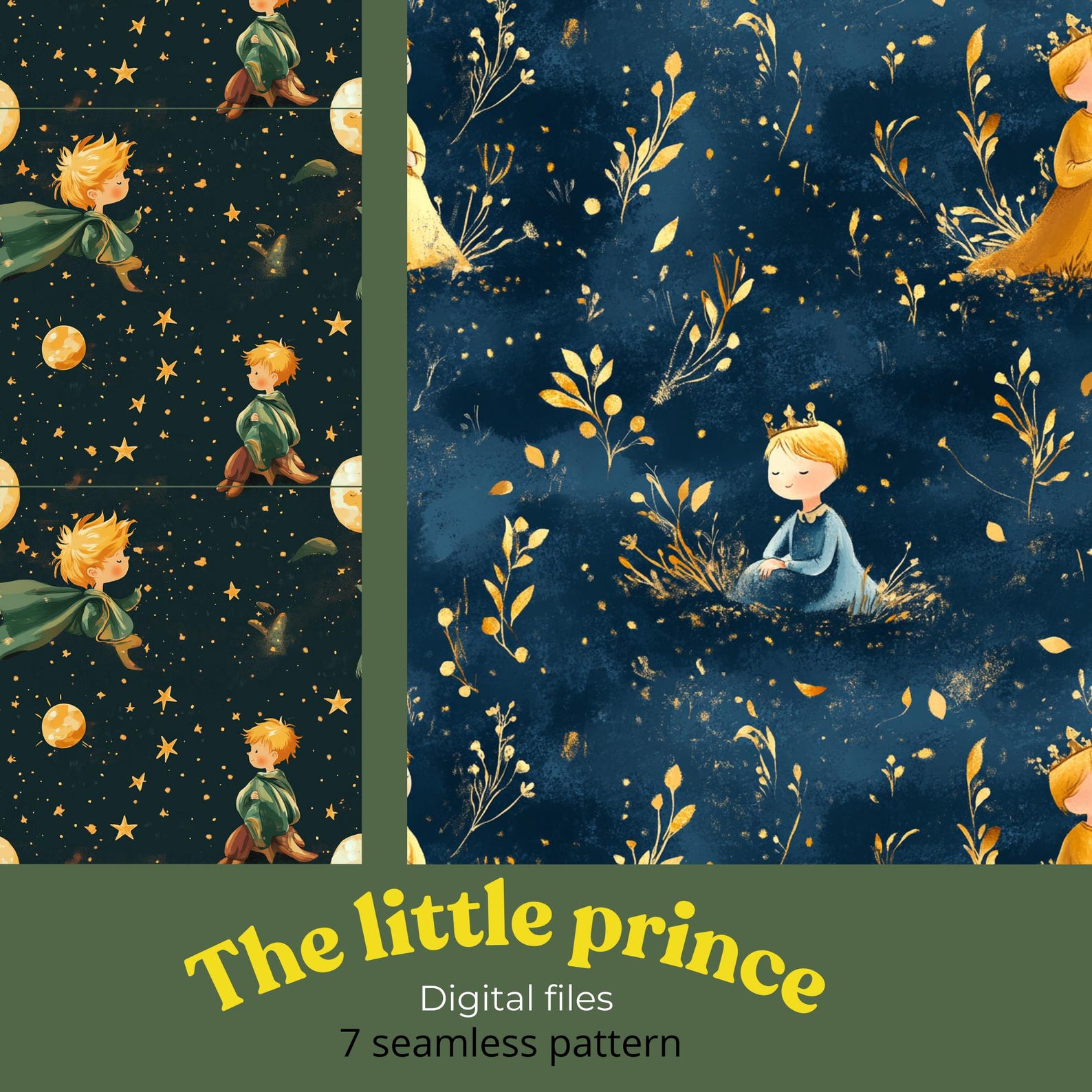 The Little Prince Seamless Pattern Digital Paper - Etsy