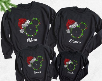 Custom Disney Family Christmas Sweatshirt, Family Christmas Party, Christmas Sweater, Christmas Disney Vacation, Christmas Mickey Minnie