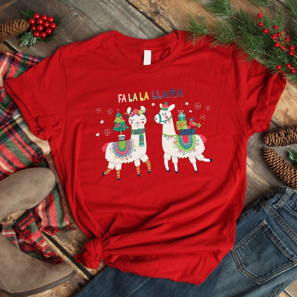 Fala LLama Christmas Shirt, Cute Christmas T Shirt, Funny Christmas Gifts, Funny Christmas, Christmas Outfit, Xmas Shirt, Merry Christmas