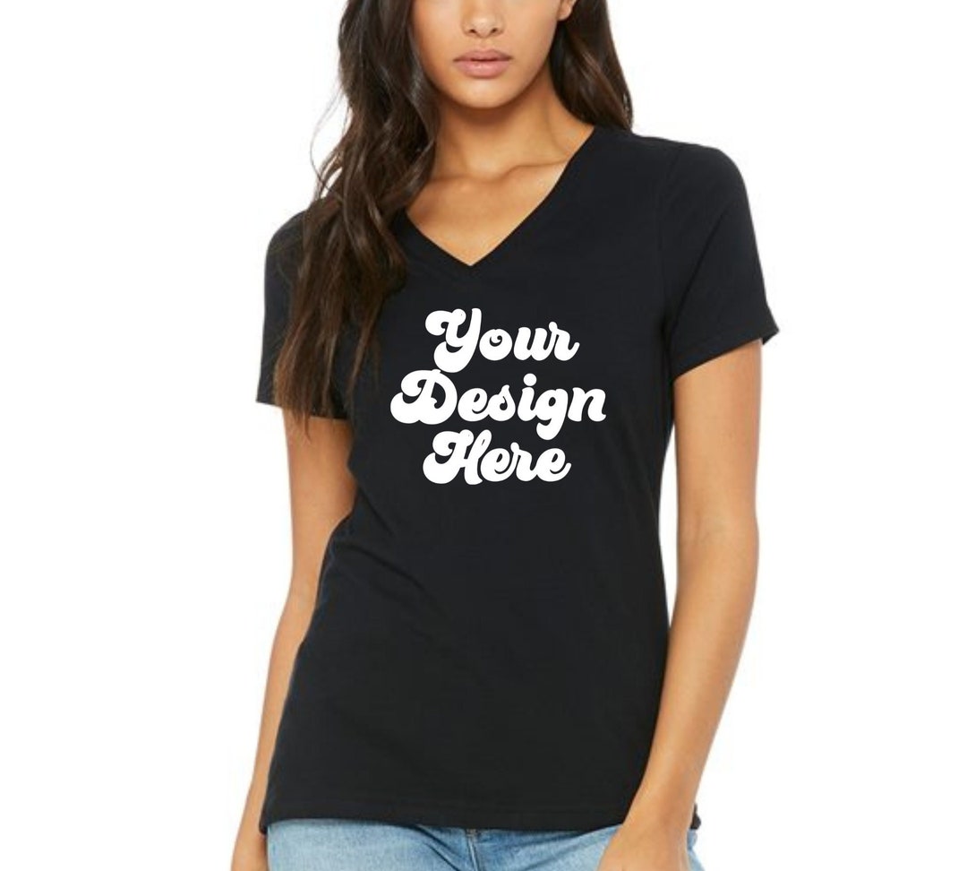Custom V Neck Shirt, Personalized V-neck Shirt, Add Your Own Text ...