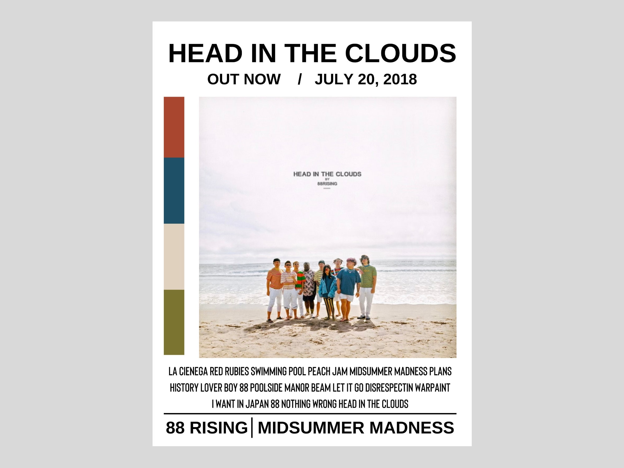 Head in the Clouds by 88rising - Album Cover Poster- Digital