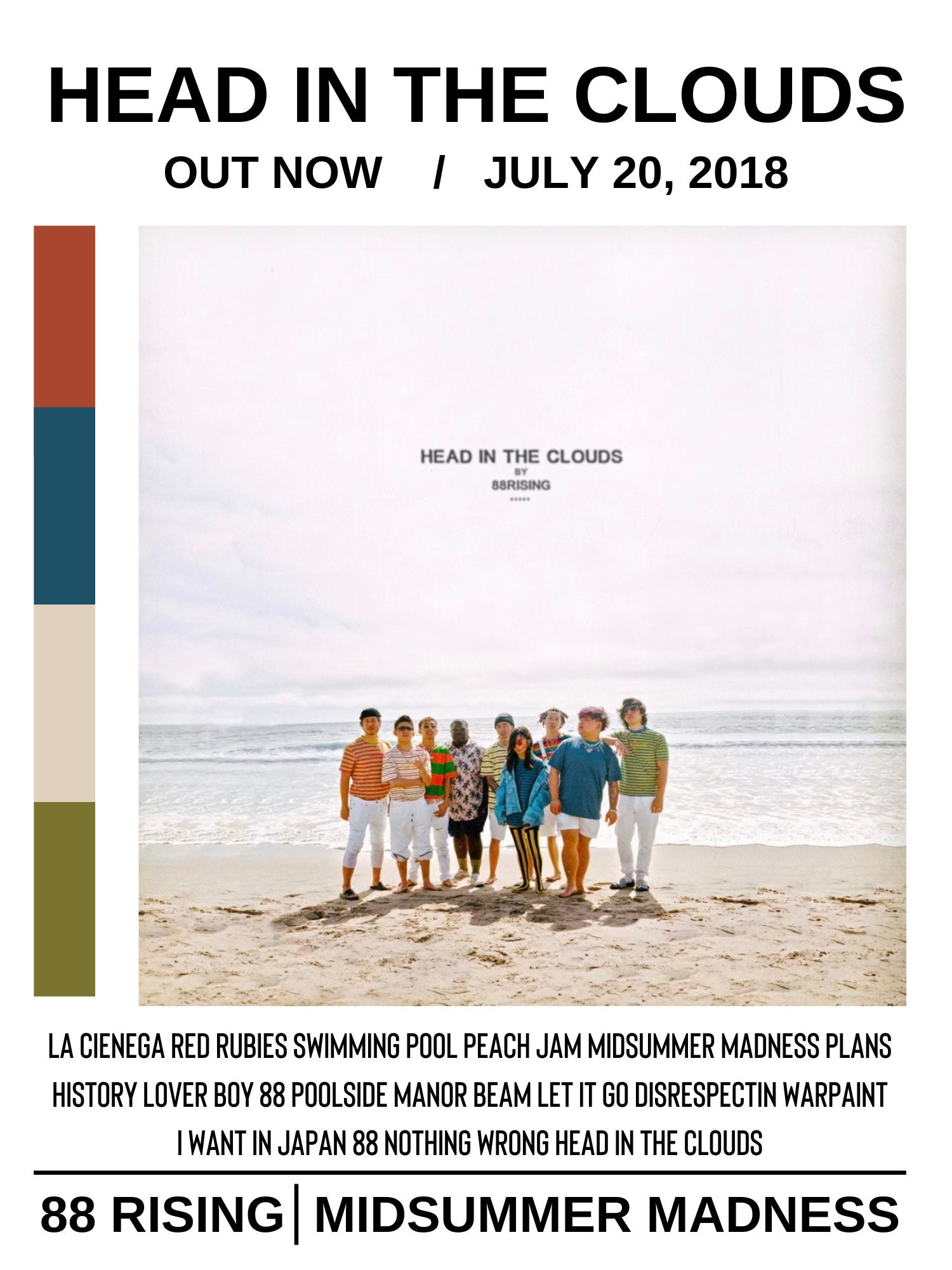Head in the Clouds by 88rising - Album Cover Poster- Digital
