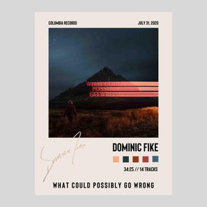 Dominic Fike - What Could Possibly Go Wrong - Album Cover Poster - Digital Download