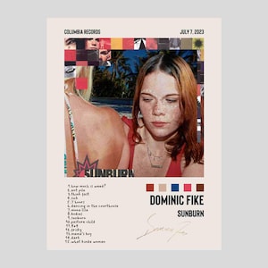 Dominic Fike Sunburn - Album Cover Poster - Digital Download