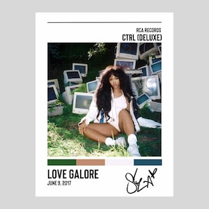 SZA CTRL Deluxe- Love Galore Album Cover Poster- Digital Download