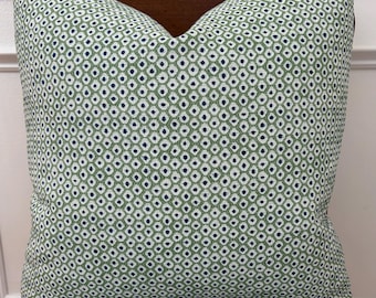Thibaut Pixie // Kelly Green Marine // Pillow Cover | Luxury Double Sided Performance Cushion // High End Indoor Outdoor Throw Pillow