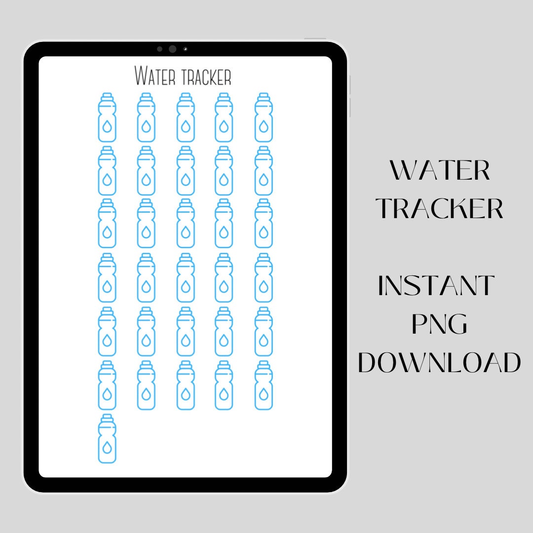 Storage Tracker. Water Daily Water Tracker - Digital Download - Digital Bullet Journal - Etsy