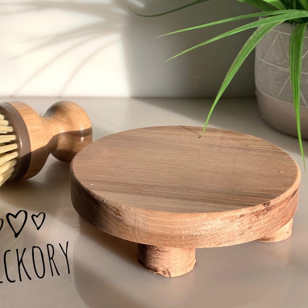 Round Bathroom Soap Stand/ Wood Riser Tray/ Kitchen Stand/ Candle Holders/ Wood Riser/ Bathroom Decor