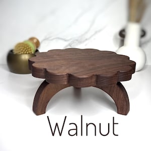 Scallop Round Wood Stand/Plant Riser/ Kitchen Stand/ Plant Holder/ Candle Holders/Bathroom Decor