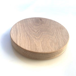 Unfinished White Oak Wood Craft Circles/ Round DIY Projects/ Plant Stand/ Candle Holder