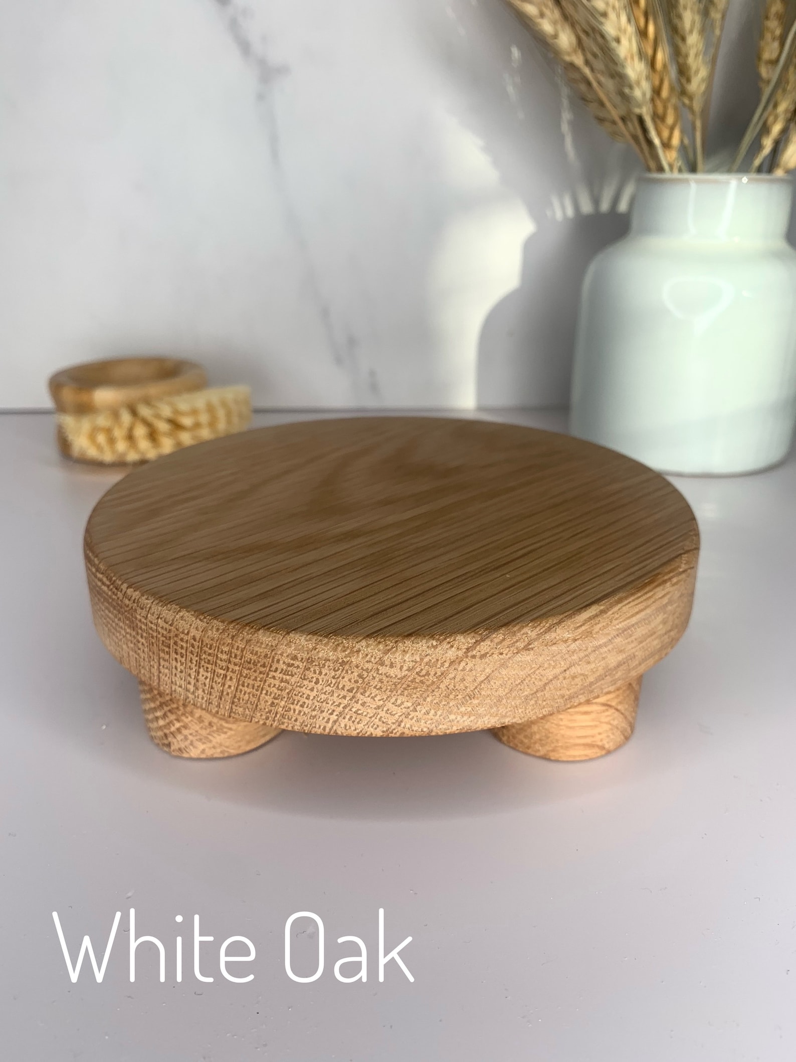 Round Wood Soap Stand/ Wood Riser Tray/ Kitchen Stand/ Candle Holders/ Wood Riser/ Bathroom Decor