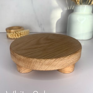 Round Wood Soap Stand/ Wood Riser Tray/ Kitchen Stand/ Candle Holders/ Wood Riser/ Bathroom Decor