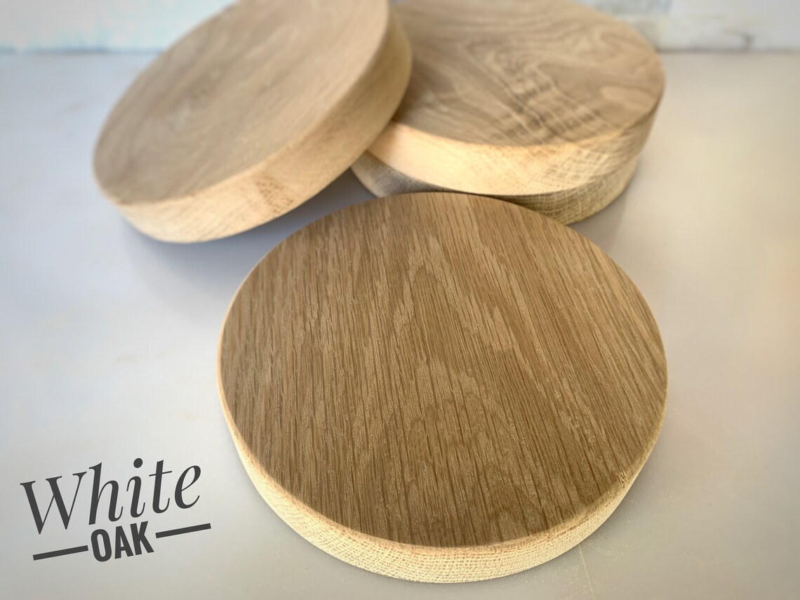 Unfinished White Oak Wood Craft Circles/ Round DIY Projects/ Etsy