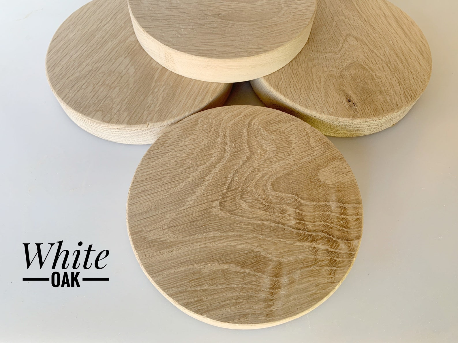 Unfinished White Oak Wood Craft Circles/ Round DIY Projects/ Etsy