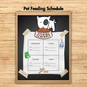 Programma di alimentazione degli animali domestici, pagella del cane, pagella del cucciolo, modulo di relazione sulla passeggiata del cane, pensione per animali domestici, asilo nido per cani, pet sitter, seduta per cani
