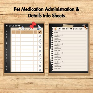 Administración de medicamentos y medicamentos para mascotas Hoja de información detallada Boleta de calificaciones para cachorros Formulario de informe para paseos de perros Alojamiento para mascotas Guardería para perros Cuidador de mascotas